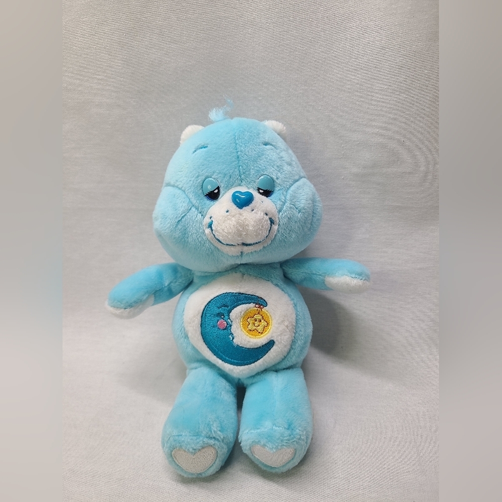 Carebear Care Bear Bedtime Bed Time Blue Moon Stuffed Plush Toy 8"